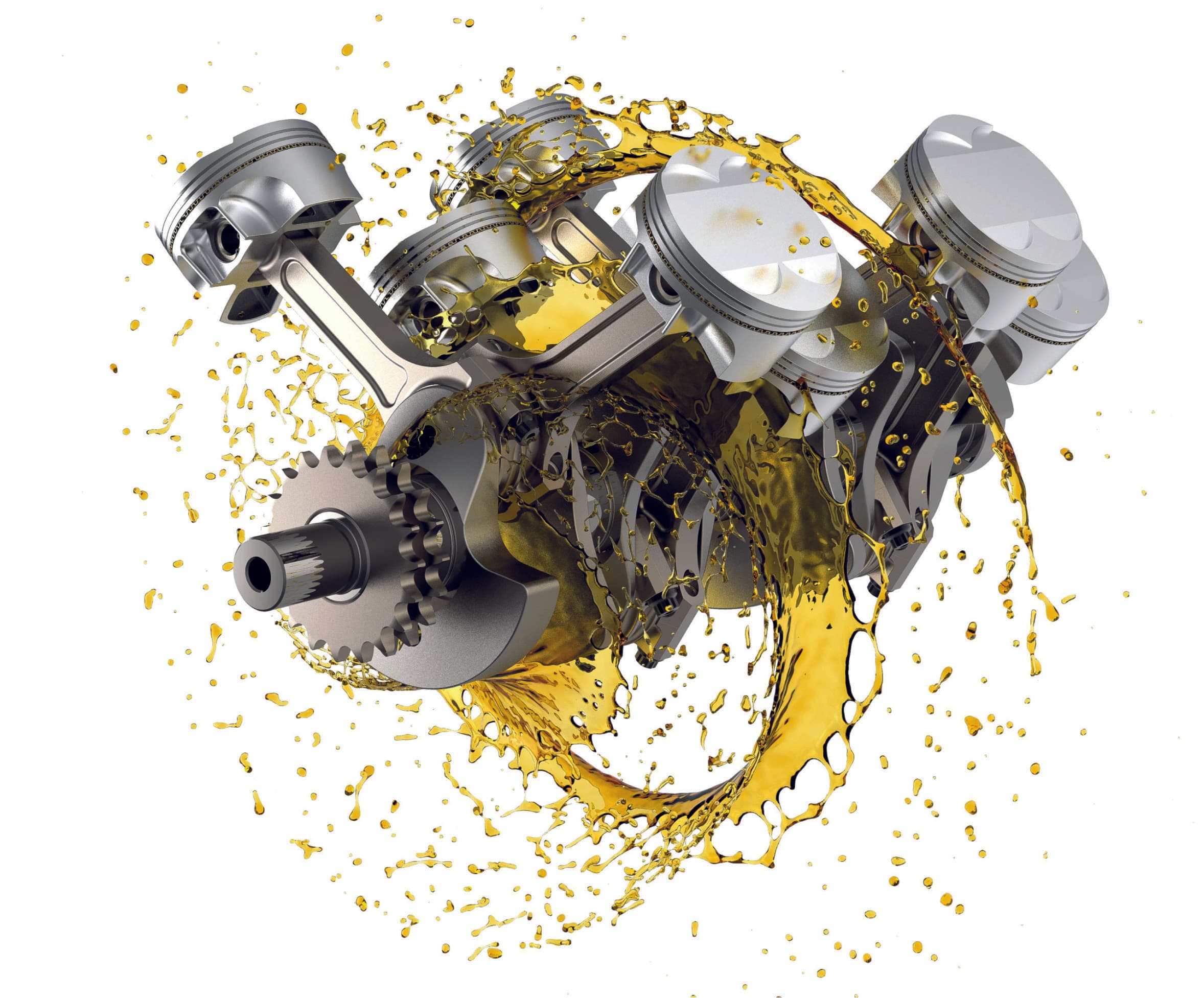 Engine with oil